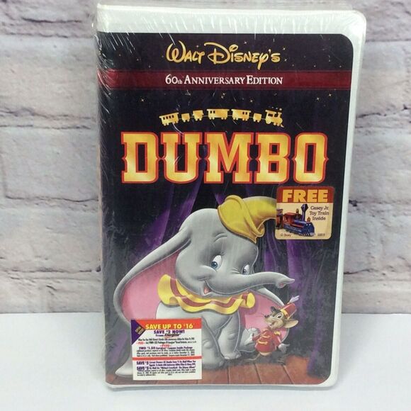 "Dumbo" Walt Disney's 60th Anniversary Edition Clamshell 2001 VHS #21623 NIP - Picture 1 of 7